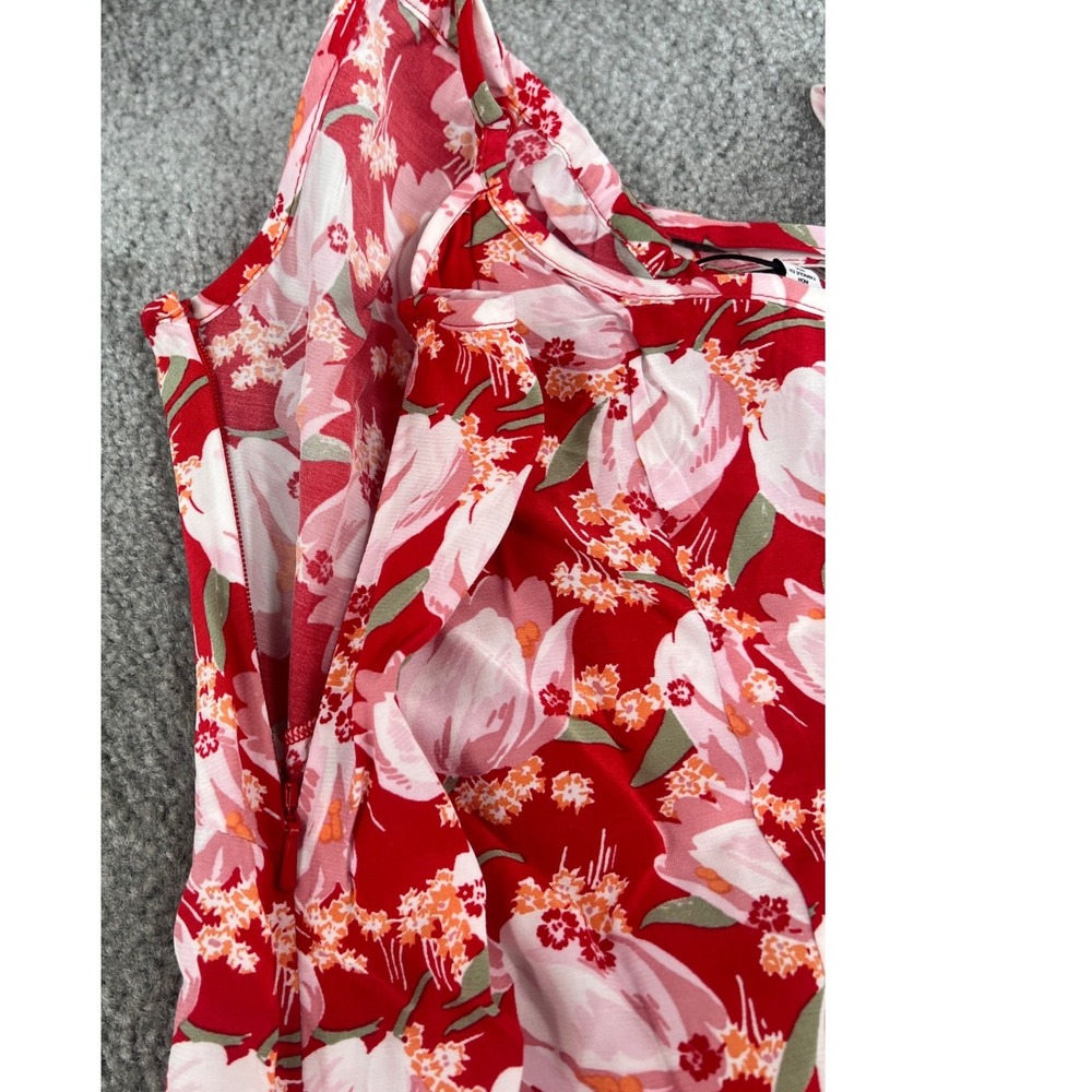 & Other‎ Stories Floral Cami Top Womens 10 Red Paris Atelier Tie Front NWT - Picture 6 of 7